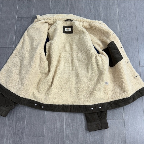 MARINE LAYER Boise Cord Sherpa Trucker Jacket in Major Brown Barn Coat Men’s M - Picture 11 of 16